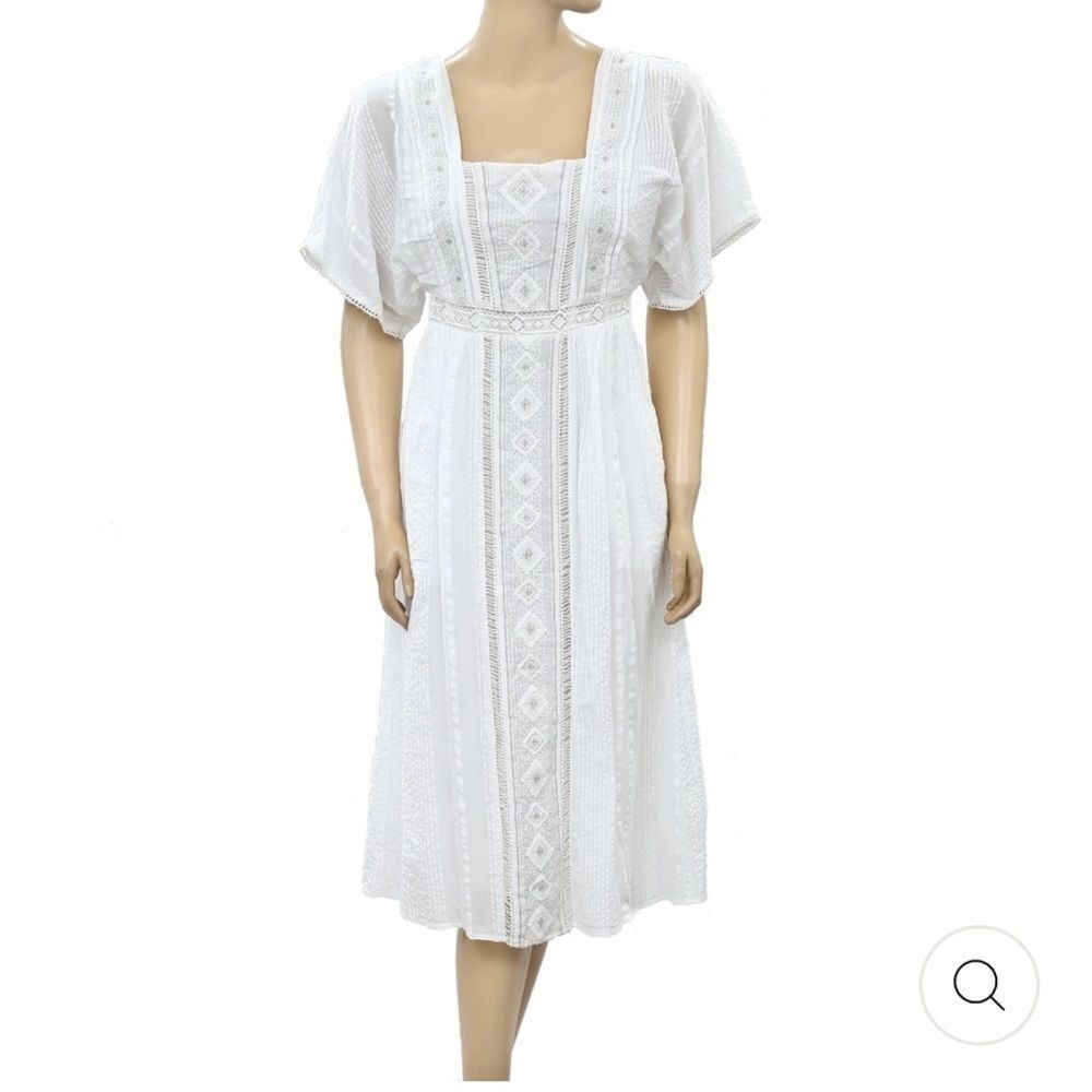 New Anthropologie Alene Embroidered Dress Size 00P #088